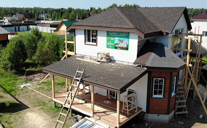 Объект Строительство дома в Луговом с кровлей Shinglas - изображение  №3>