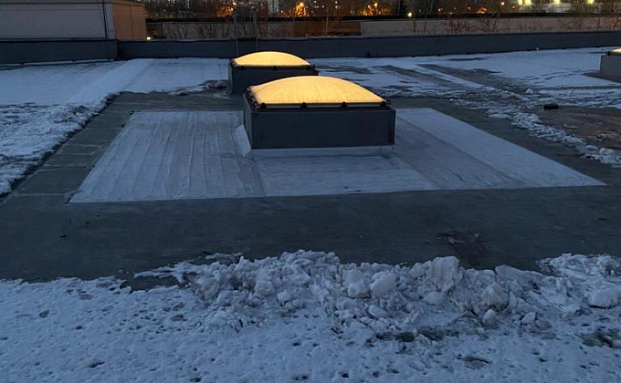 Объект 113. Устройство противопожарного покрытия кровли ТЦ МОЛЛ ГЭЛЛЕРИ, гипермаркет АШАН. Москва, Сигнальный проезд. 2021 г. - изображение  №3>