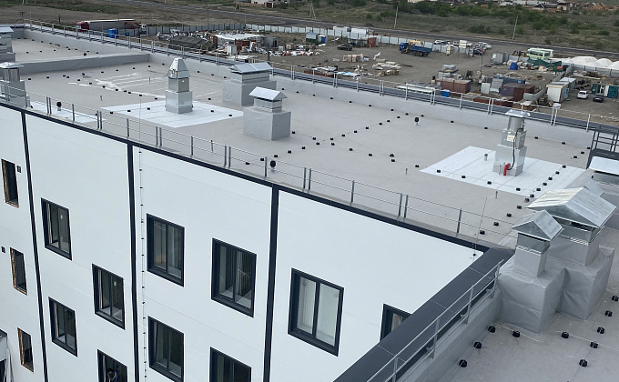 Объект Монтаж плоской кровли поликлиники в городе Кызыл - изображение  №4>