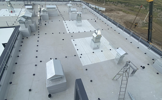 Объект Монтаж плоской кровли поликлиники в городе Кызыл - изображение  №5>