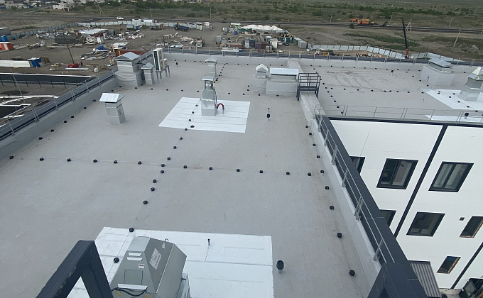 Объект Монтаж плоской кровли поликлиники в городе Кызыл - изображение  №2>